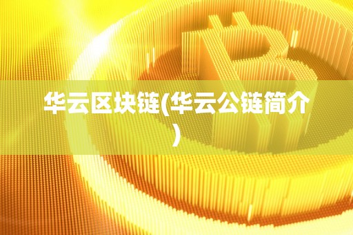 华云区块链(华云公链简介)