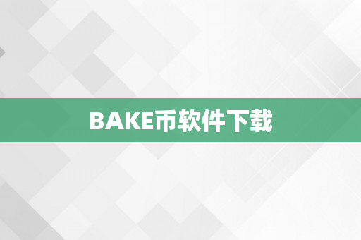 BAKE币软件下载
