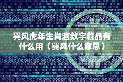 巽风虎年生肖酒数字藏品有什么用（巽风什么意思）