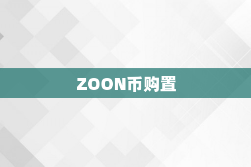 ZOON币购置