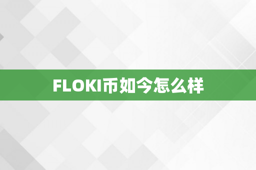 FLOKI币如今怎么样
