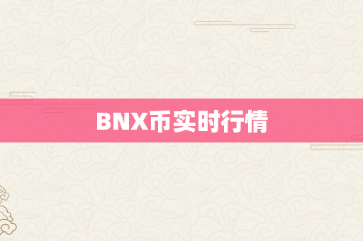 BNX币实时行情