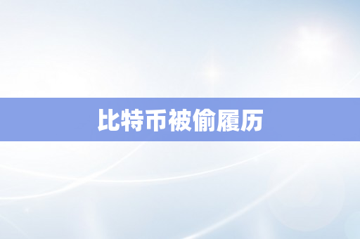 比特币被偷履历