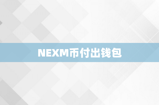 NEXM币付出钱包