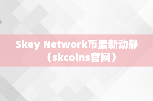 Skey Network币最新动静（skcoins官网）