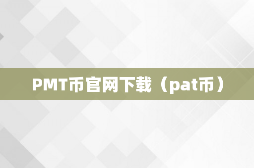 PMT币官网下载（pat币）