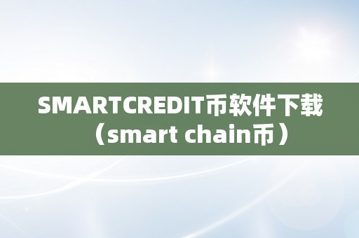 SMARTCREDIT币软件下载（smart chain币）