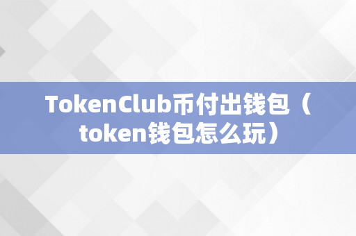TokenClub币付出钱包（token钱包怎么玩）