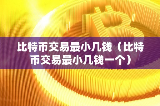 比特币交易最小几钱（比特币交易最小几钱一个）