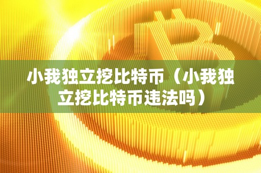 小我独立挖比特币（小我独立挖比特币违法吗）