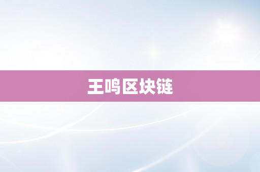 王鸣区块链
