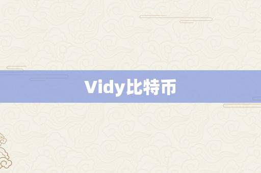 Vidy比特币