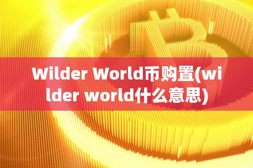 Wilder World币购置(wilder world什么意思)