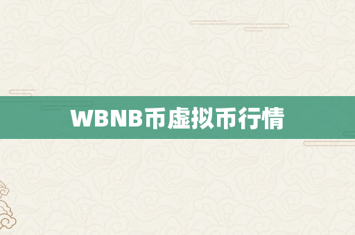 WBNB币虚拟币行情