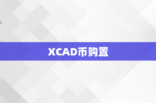 XCAD币购置