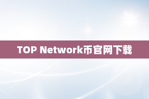 TOP Network币官网下载