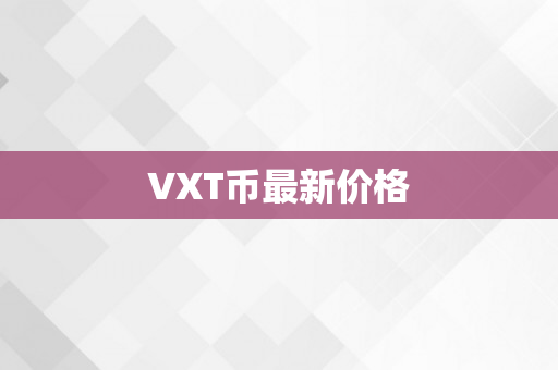 VXT币最新价格