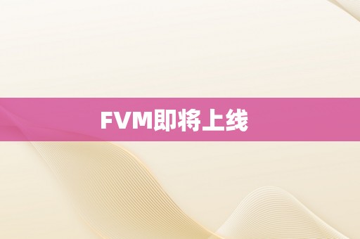FVM即将上线  