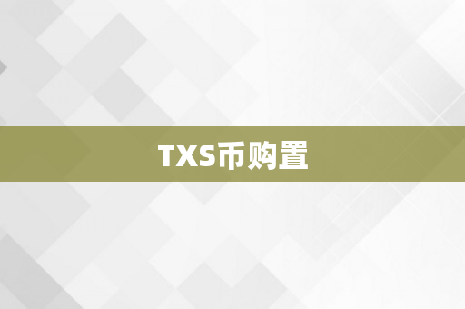 TXS币购置