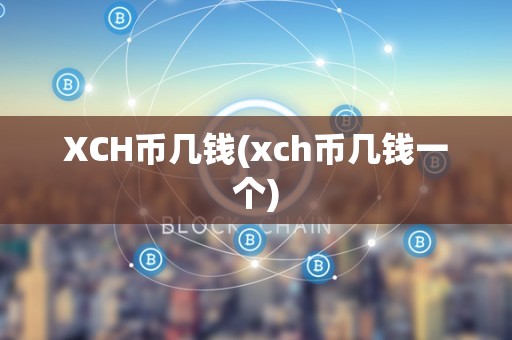 XCH币几钱(xch币几钱一个)