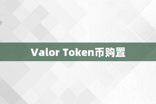 Valor Token币购置