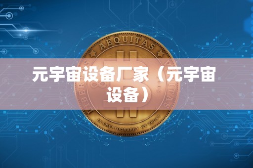元宇宙设备厂家（元宇宙 设备）