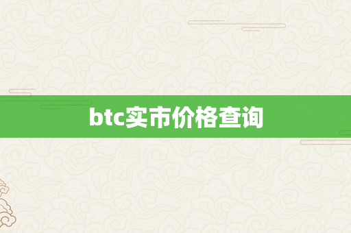 btc实市价格查询
