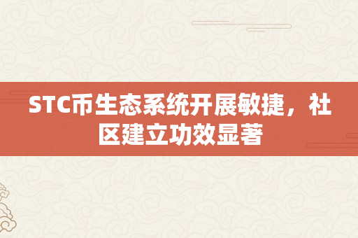 STC币生态系统开展敏捷，社区建立功效显著